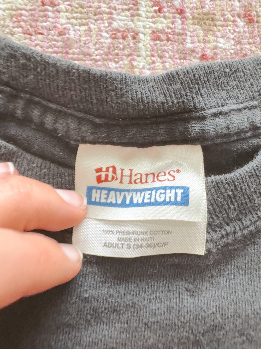 Hanes, Men’s Black Short-Sleeve Band Tee with Red and Gold Graphic - Picture 3 of 3